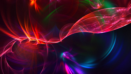 Fractal 3D rendering abstract light background