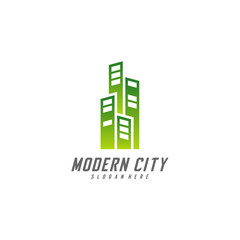 Modern City Logo Design Vector Template, Real estate Logo Concept, Emblem, Design Concept, Creative Symbol, Icon