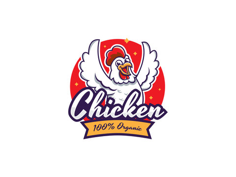 Fried chicken restaurant logo template