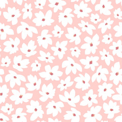 印象的で抽象的なシームレス花柄,