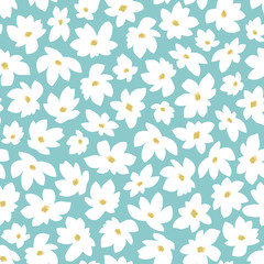 Obraz premium 印象的で抽象的なシームレス花柄,