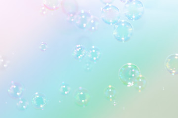 Beautiful colorful of soap bubbles background.