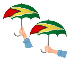 Guyana flag umbrella
