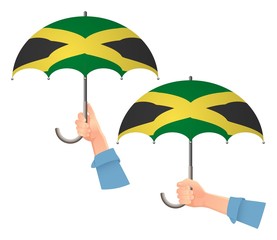 Jamaica flag umbrella