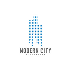 Modern City Logo Design Vector Template, Real estate Logo Concept, Emblem, Design Concept, Creative Symbol, Icon