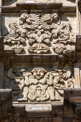 La Paz, Bolivia. 10-26-2019. Sculpture on the cathedra facadel at La Paz in Bolivia.