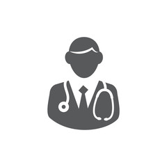 Doctor icon on white background