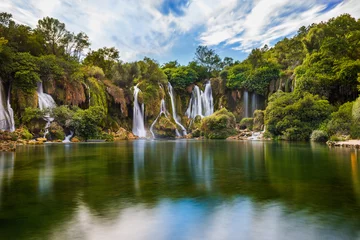 Fotobehang Kravice waterfall in Bosnia and Herzegovina © Nikolai Sorokin
