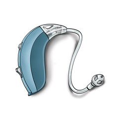 Hearing aid. A device for hearing impaired people to hear better.
