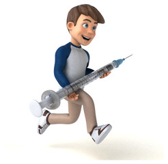 3D cartoon character fun teenager