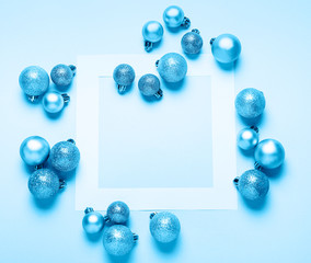 Christmas holiday background toned classic blue color