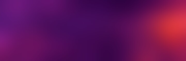 Dark purple banner. Red light on violet defocus illustration. Blurred abstract texture. Magical empty background.
