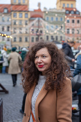 portrait of young woman in the city