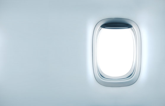 Blank airplane porthole