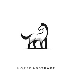 Abstract Horse Illustration Vector Template