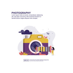 Photography concept vector illustration flat design for presentation, social media promotion, banner, and more