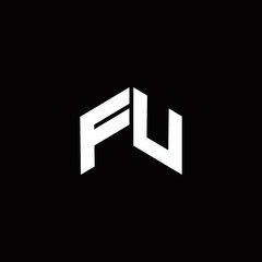 FU Logo monogram modern design template