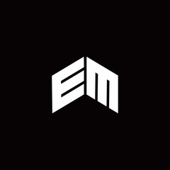 EM Logo monogram modern design template