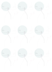 abstract vector illustration portrait of woman. minimalistic portrait. continuous line, pattern