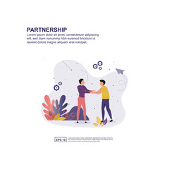 Partnership concept vector illustration flat design for presentation, social media promotion, banner, and more