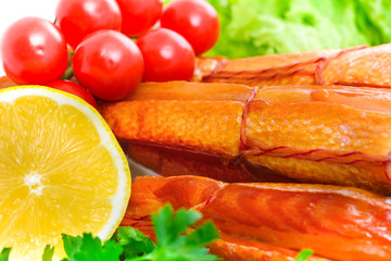 Appetizing smoked fish