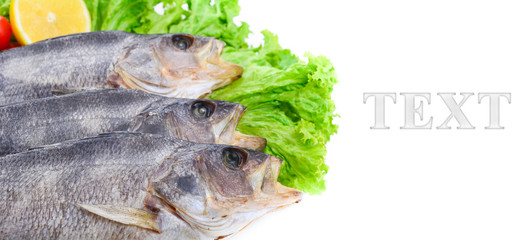 Dried  perch on a plate