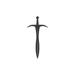 Sword logo vector flat design