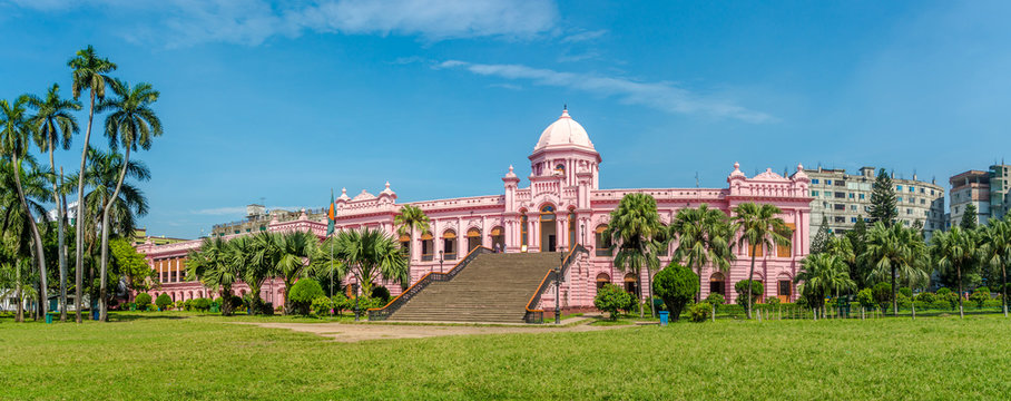 Panoramic view at the Mughal Palace - Ahsan Manzil in Dhaka, Bangladesh