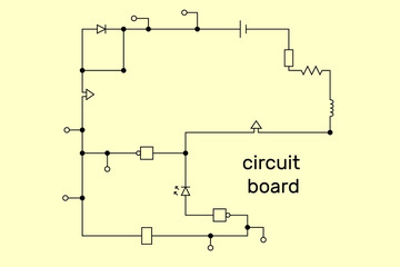 Electronic circuit scheme. Technology concept. Vector.
