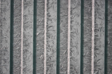 White Corrugated metal texture in the vertical line background or texture