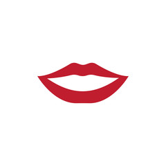 Lips icon cosmetic logo vector