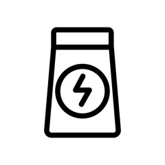 Energy food icon vector. Thin line sign. Isolated contour symbol illustration