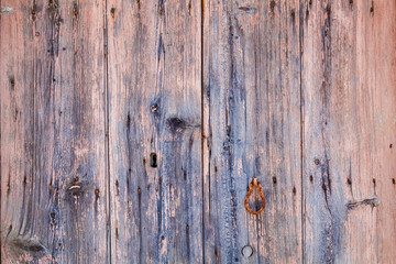 The texture of wooden doors on the island of Malta