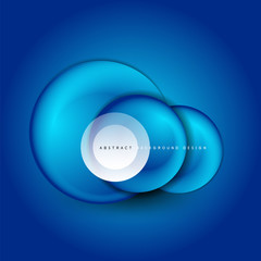 Vector swirl circle banner, 3d style abstract sphere or round shape icon or background templates. Vector Illustration For Wallpaper, Banner, Background, Card, Book Illustration, landing page