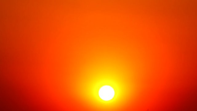 4K Sunset sky orange sky orange  outdoor summer nature sunrise with silver lining and cloud on the orange sky
