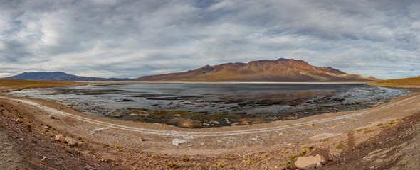 Gigapan of salt lake and mountains in Atacama