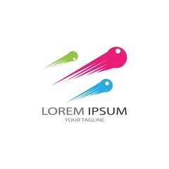 Comet vector icon illustration design template