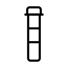 glass test tube icon vector. Thin line sign. Isolated contour symbol illustration