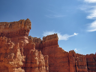 Red rock formations in Bryce Canyon National Park in Utah 