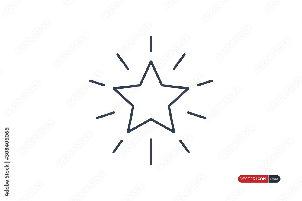 Poster star icon. shiny starburst flat vector icon design template element