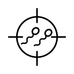 artificial insemination icon vector. Thin line sign. Isolated contour symbol illustration