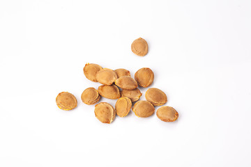 apricot kernel isolated on white background