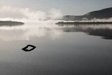 Objects on water Loch Lomond