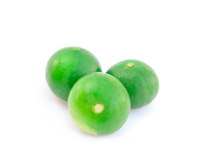 group of green lime isolate on white background