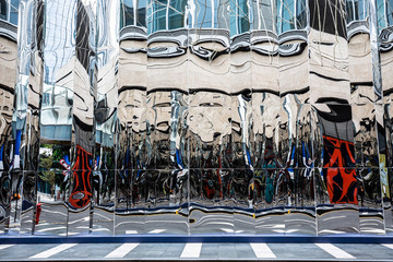 Haha mirror glass on city buildings - 308411262
