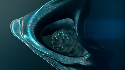 Naklejka premium Organisches Design: bionische Lebensform