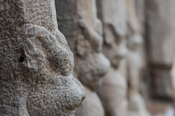 Arjuna´s Penance, cave temple and rock relief in Mahabalipuram, South India