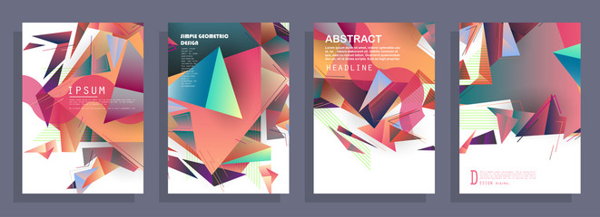 Modern abstract covers set. Colorful shapes composition. Eps10 vector.