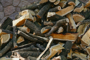 Firewood of various shapes