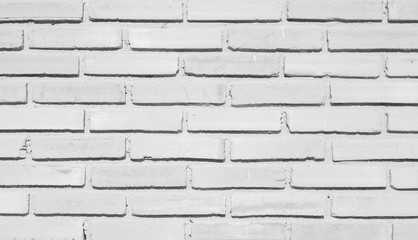 closeup outside building exterior white brick cement wall background texture for design concept	